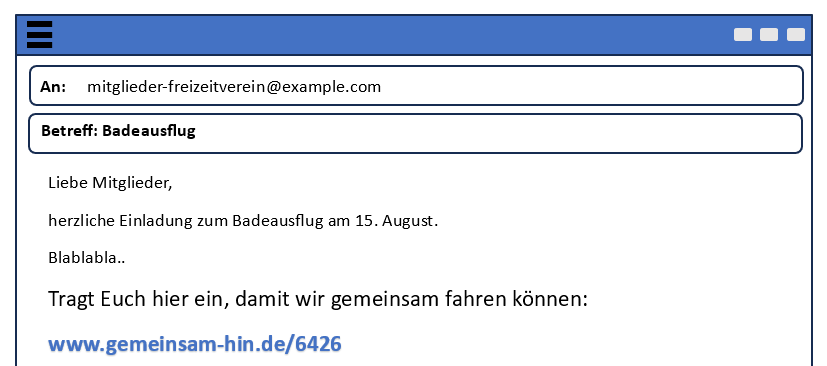 Mail an Mitglieder.